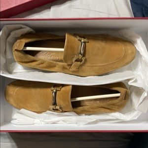 Salvatore ferragamo honey suede loafers
